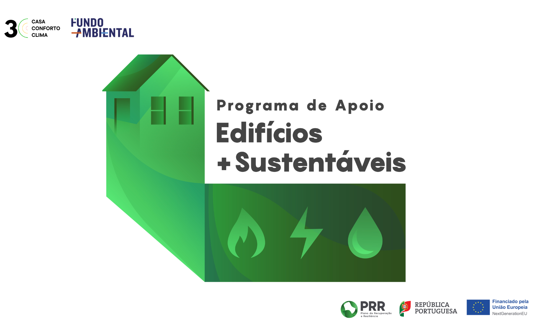 Nova abertura FUNDO AMBIENTAL - Programa de Apoio ao edificios + Sustentáveis.
